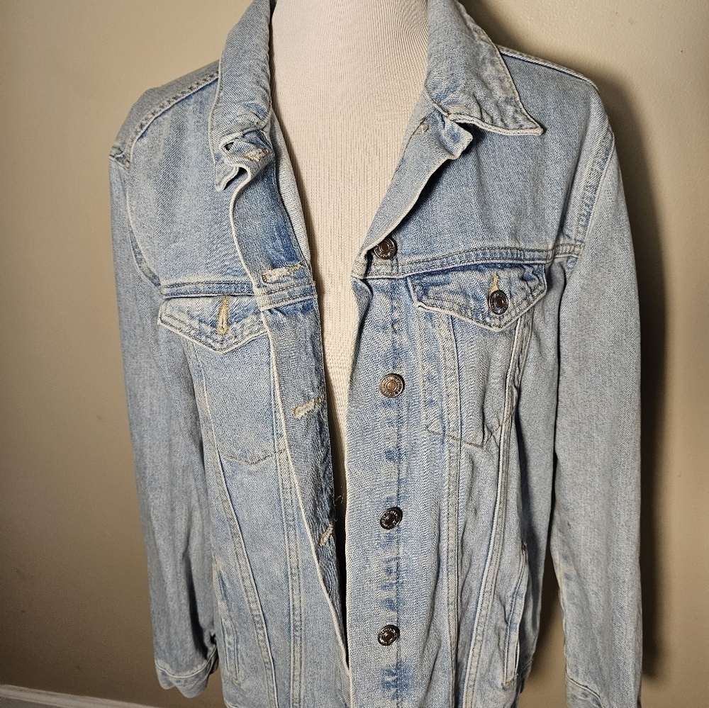 Forever 21 Los Angeles light wash denim jacket womens size s. - Picture 11 of 16